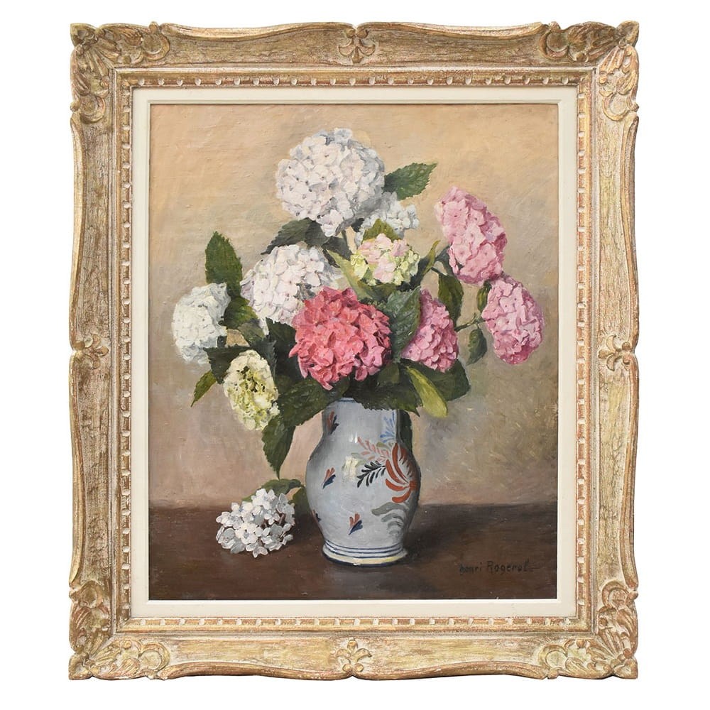 QF775 1a antique floral painting flower oil still life art deco.jpg